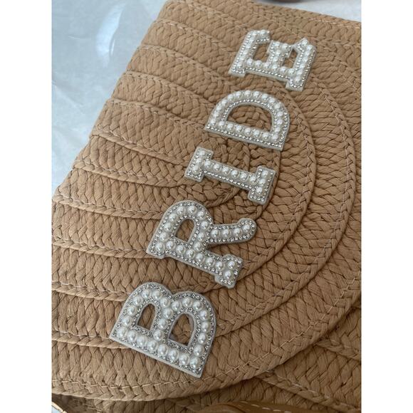 Skilkly Bride Set Straw Purse & Earrings NWT Bridal Set - Picture 10 of 11